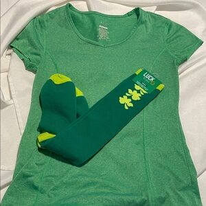 Green T-Shirt and ☘️ Shamrock Socks - Get ready for St Paddy’s Day you get both